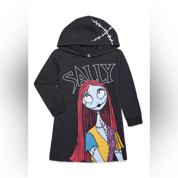 Nightmare Before Christmas Girls Hooded Long Sleeve Cosplay Dress - Picture 1 of 4